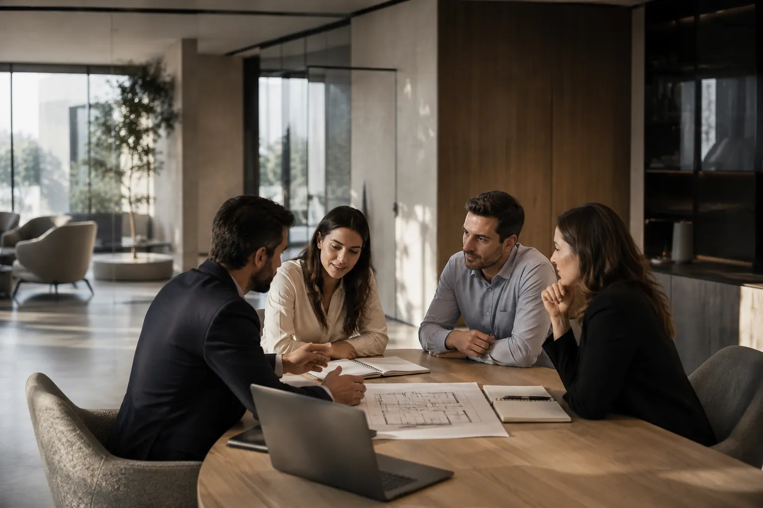 Atelier de cadrage entre un consultant et des responsables d’entreprise